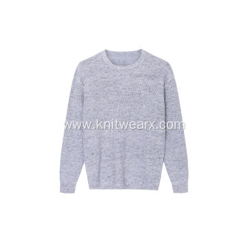 Men's Knitted Shaker Stitch Spray Color Oversize Pullover